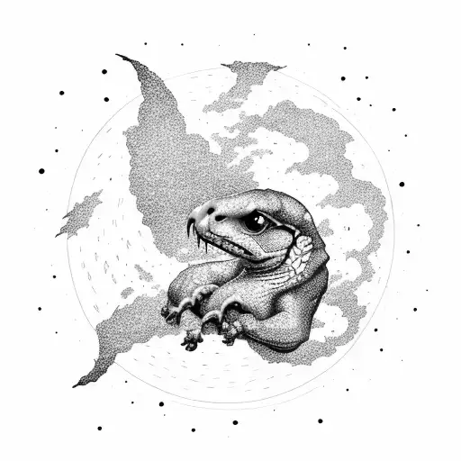 Drake In The Space With Meteors