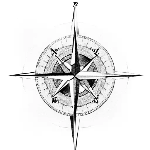 Compass With Wifes Name Pointing North