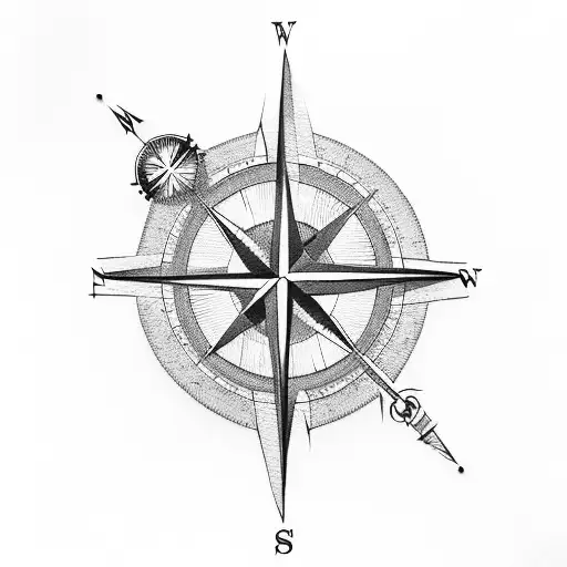 Compass With Wifes Name Taylor Pointing North