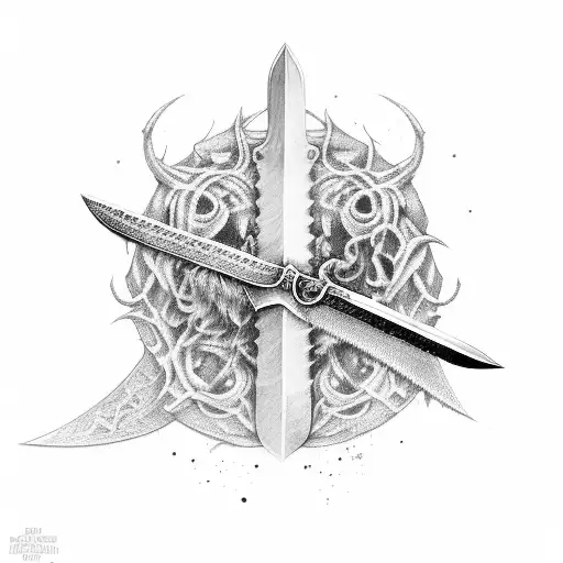Sword Of Guts On The Forearm