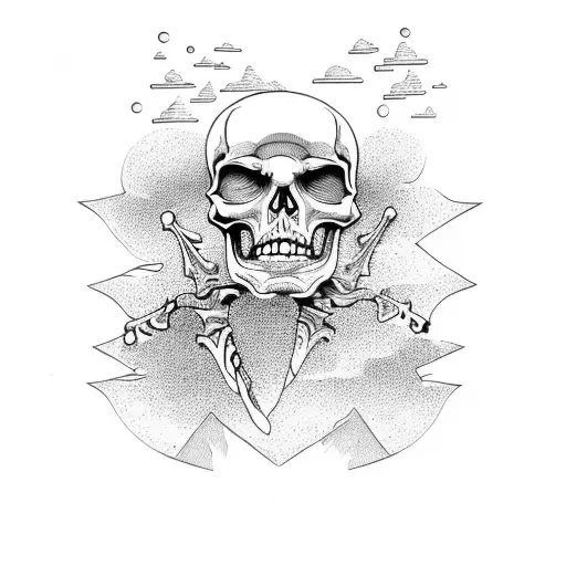 Skeleton Falling From The Heavens