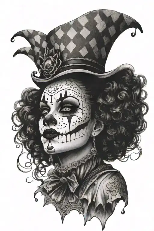 Gothic Clown Woman