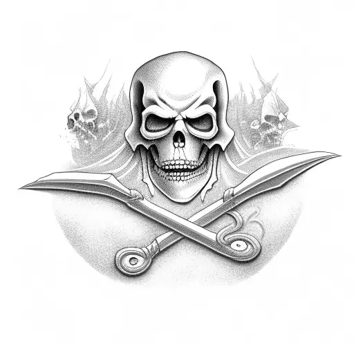 Grim Reaper With The Oz On A Left Hand