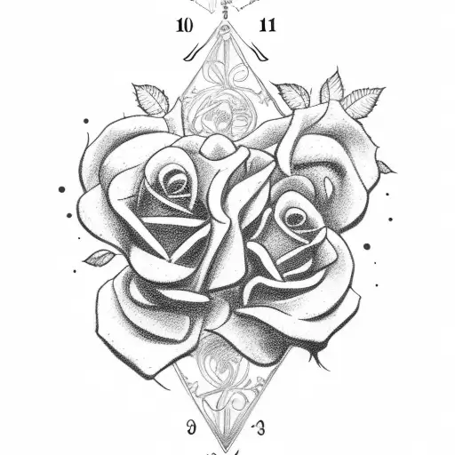 Axe With Roses And Clock