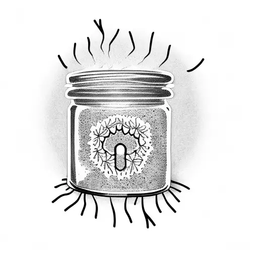 Jar With Pinky Promise Symbol With Dandelion Petals
