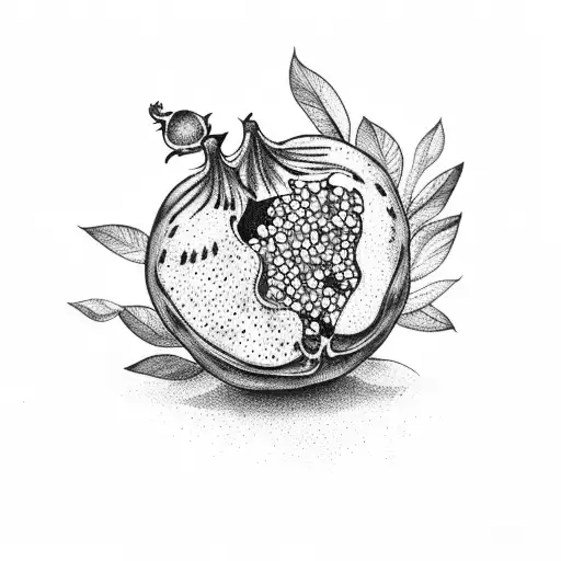 Pomegranate On A Tree