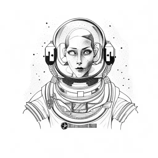 Astronaut With Saturn