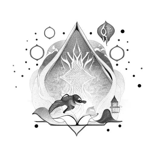 An Open Book With Mystic Elements