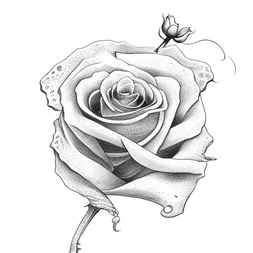 Skeleton Hand With Roses And Snane