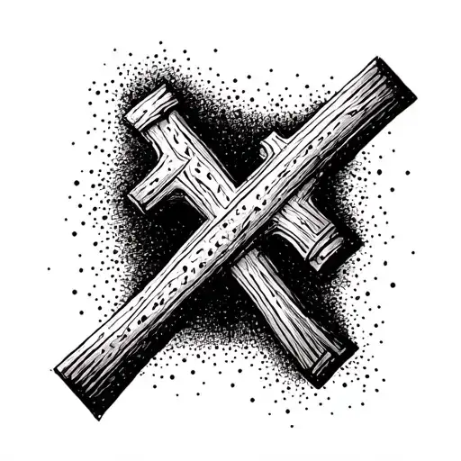 Old Cross With Dark Back Ground