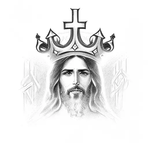 Crown Like Jesus Was Weraing And Then Under It Letters K B H