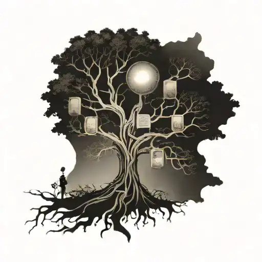 A Family Tree Intertwined With Circuitry To Represent The Connection Between Family And Technology