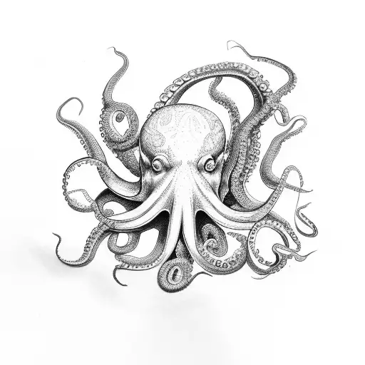 Half An Octopus Where It's Tentacle Makes Half A Heart