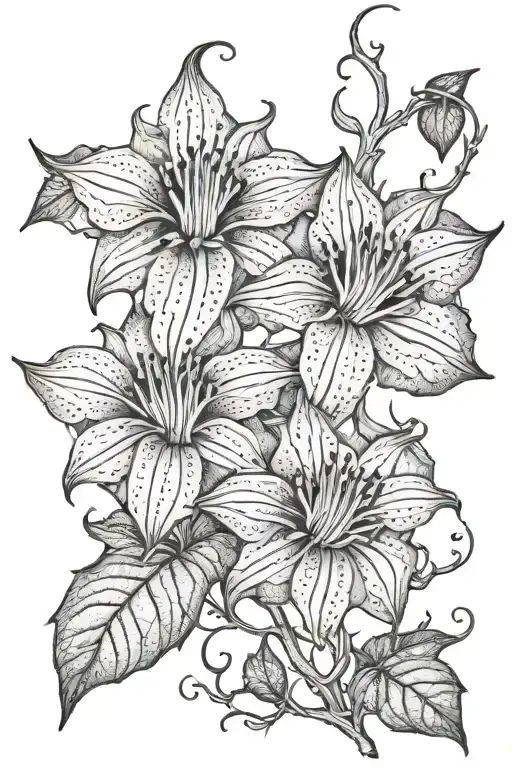 Long Thin Moonflower Vine