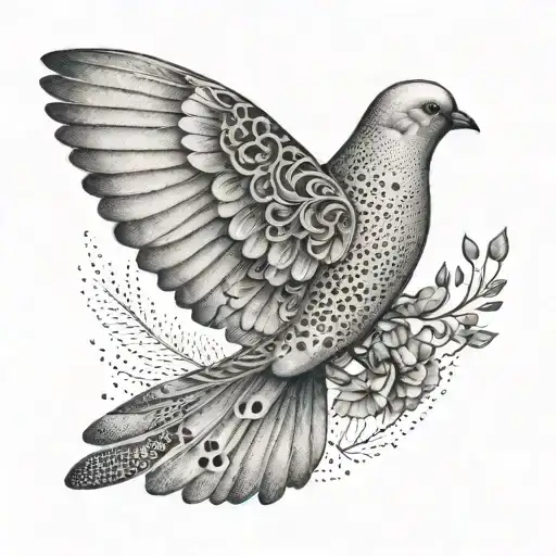 A Dove With Butterfly Wings