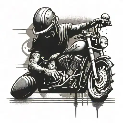 Ironworker Welding A Shovelhead Harley Motorcycle With Viking Runes In The Background