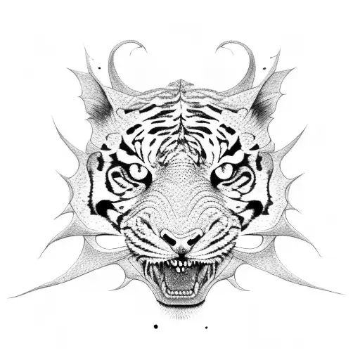 Dragon With Tiger On The Back