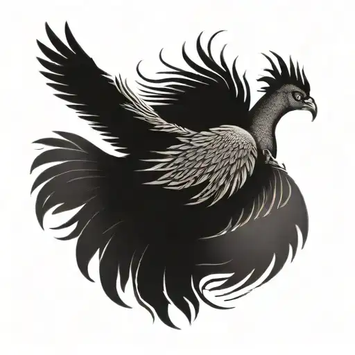 A Phoenix Rising From The Ashes Symbolizing Rebirth And Inner Strength