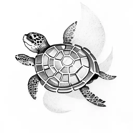 Whimsical Turtle Have Tea