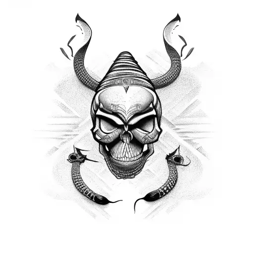 A Cobra With A Skull