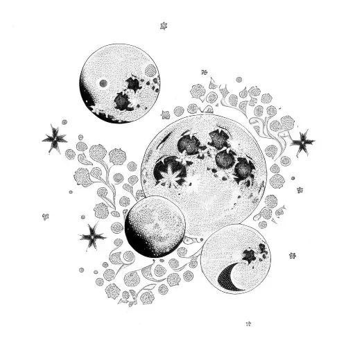 Hydrangeas Moon And Stars