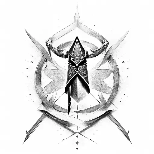 Assassin's Creed Symbol To Forearm Forming A Hidden Blade