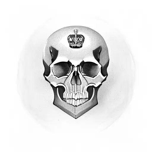 Skull In British Red Military Uniform