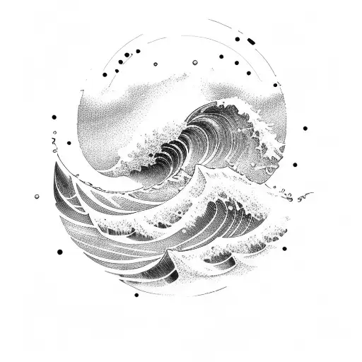 Ocean Wave With A Light Bulb