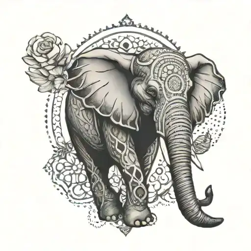 Elephant Nurse Diamond Earring
