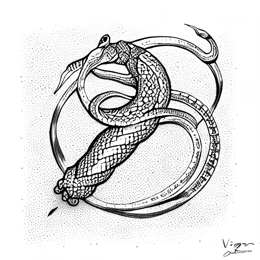 Virgo With Snake Green Color