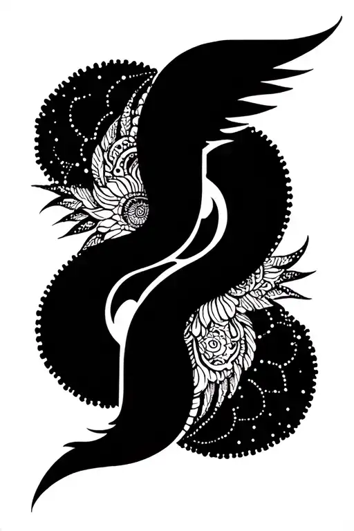 Aires Symbol At Top With Mandala