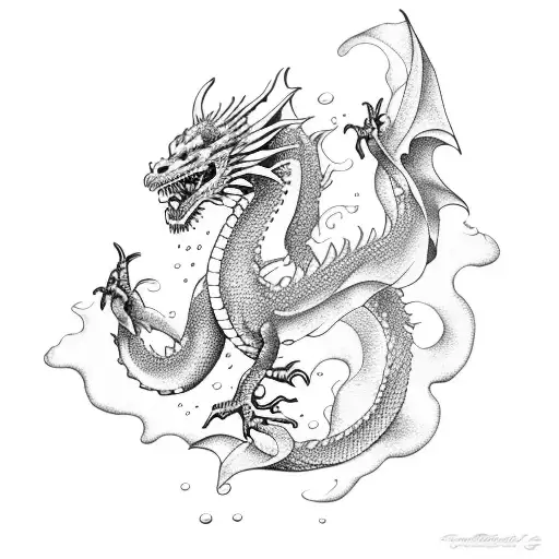 Dragon Dancing In Water