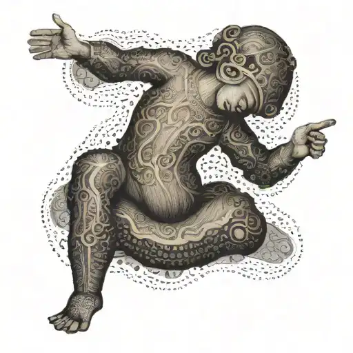 A Self-repairing Wooden Doll With Hebrew Script Intertwined In Its Design