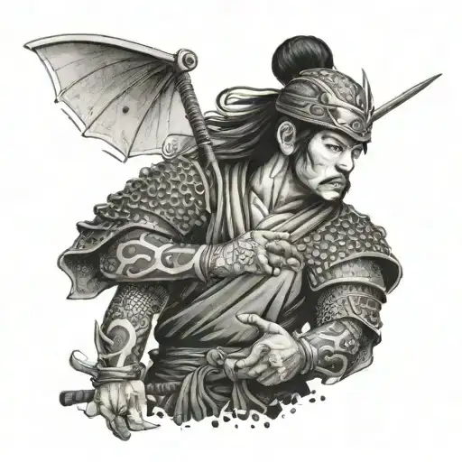 Japanese Warrior Holding