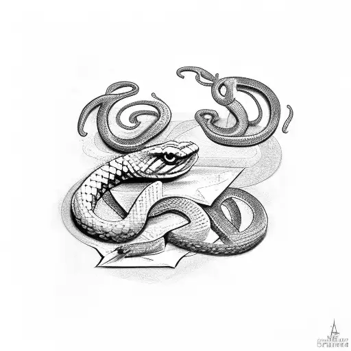 Snake With Letter P And S