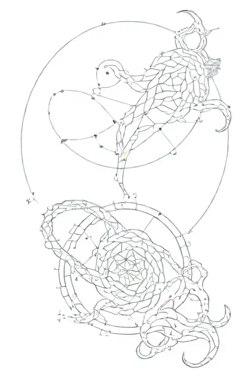 Cancer Leo Capricorn Constellations Intertwined