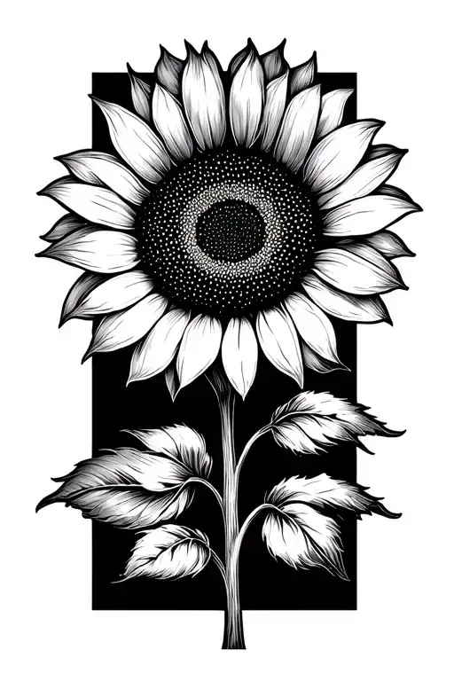 Abstract Sunflower Fading Away Flowing