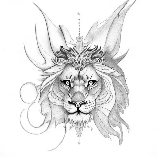 Butterfly And Dragon And Lion