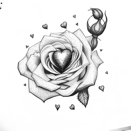Rose And Heart