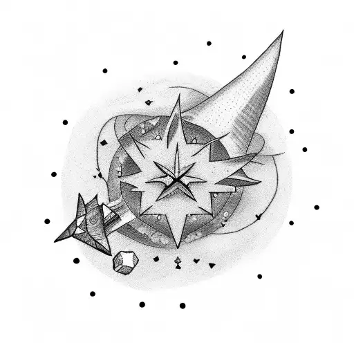 Falling Star With Cloud