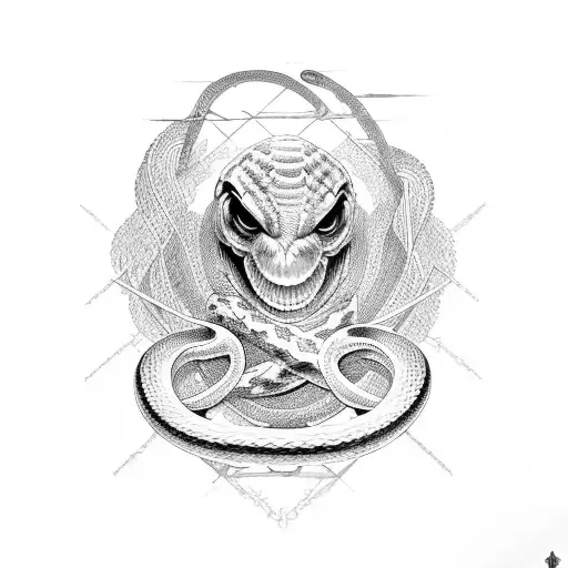 Broken Infinity Sign Made Of A Cobra And Snake