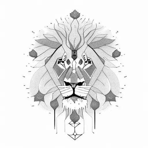 Tree Of Life With Lion