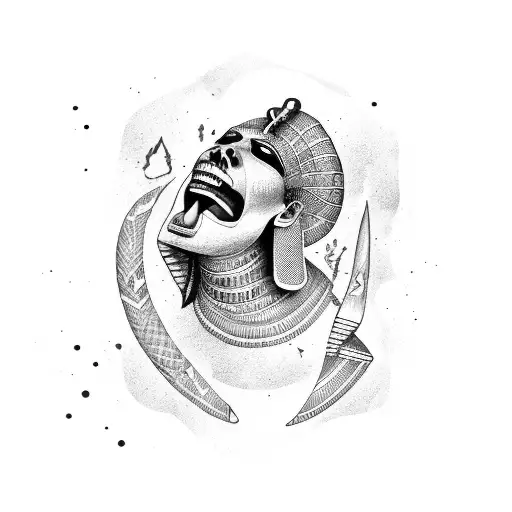 A Mummy Screaming And Egyptian Things Around