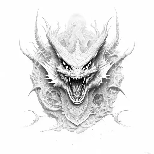 Dragon On Chest And Shoulder