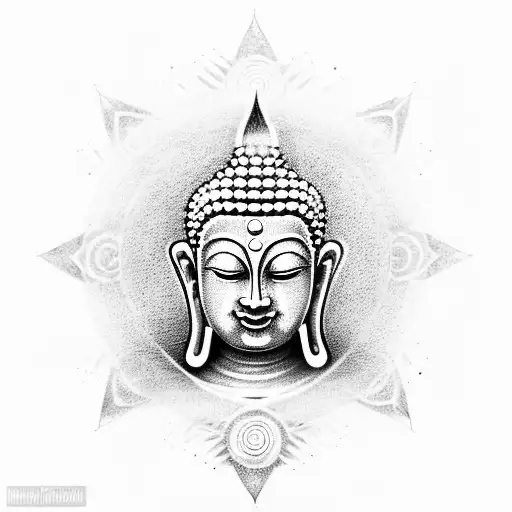 A Serene Buddha Surrounded By The 7 Chakras