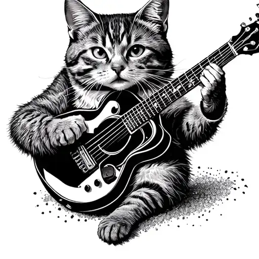 Cat Playing Guitar