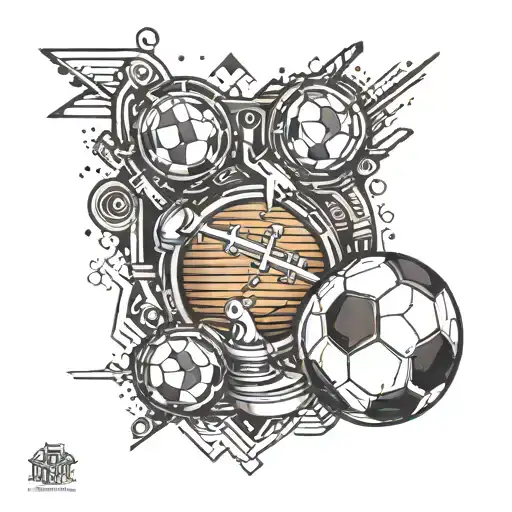 A Unique Tattoo Design Inspired By Football And Music