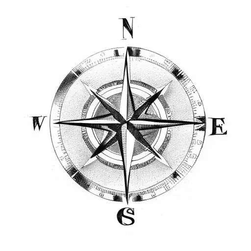 A Compass With Gaming Symbols Instead Of Directions