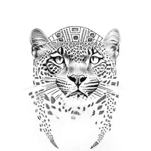 Aztec Woman With A Leopard