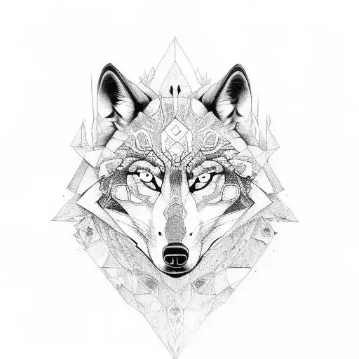 Ragnar Face And Wolf